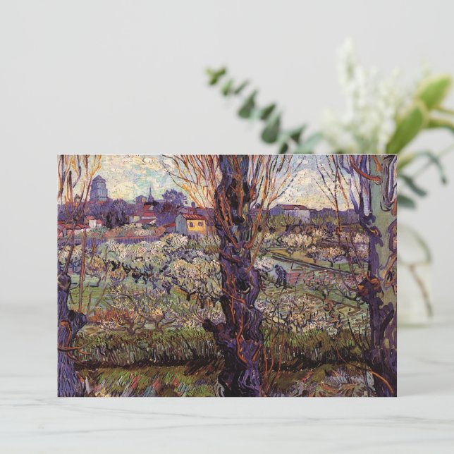 Convites Pomar em Flor, Arles por Vincent van Gogh (Em pé/Frente)