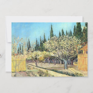 Convites Pomar em Flor de Van Gogh, Ladeado por Ciprestes