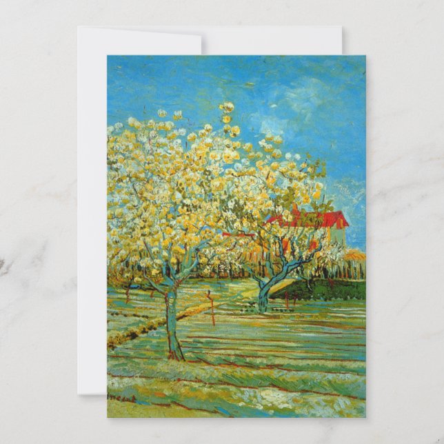 Convites Pomar em Flor por Vincent van Gogh (Frente)
