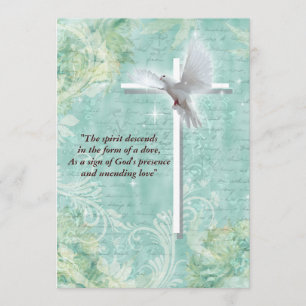 Convites Pomba religiosa da confirmação