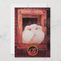 POMBAS BRANCAS EM MONOGRAMA DE NOIVA EM Janela VER