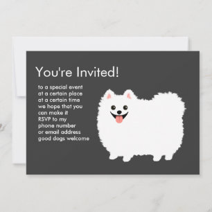 Convites Pomerânia Branco Fofinho