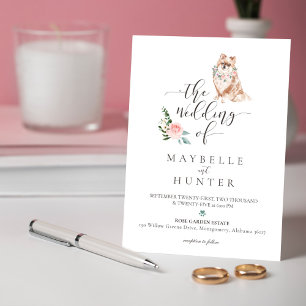 Convites Pomerânia de Cueca de Aquarela Pomerânia e Rosa Ro