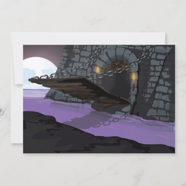 Convites Ponte levadiça do Castelo e Moat (Frente)