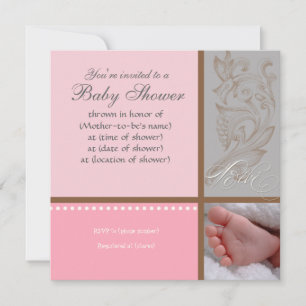 Convites Ponto moderno do redemoinho n de Bébé - o chá d