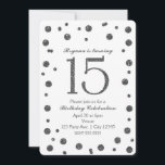 Convites Pontos Brilhantes Prateados Doce 15 Festa de anive<br><div class="desc">Portas Luminosas Prateadas Doce 15 Convites de festas de aniversários.</div>