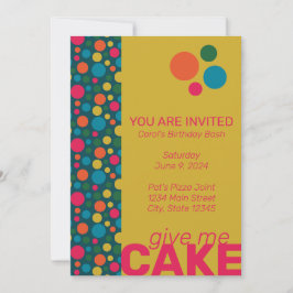 Convites Pontos de círculo verde e amarelo geométricos