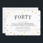 Convites Pontos de confete na moda de aniversário de 40 ano<br><div class="desc">por kat massard >> www.simplysweetPAPERIE.com <<< design de convite de tendência para uma FESTA DE ANIVERSÁRIO SURPRISE para qualquer idade TIP: 1. Para alterar/mover gráficos e fontes e adicionar mais texto - pressione o botão "personalizar". - - - - - - - - - - - - - - -...</div>
