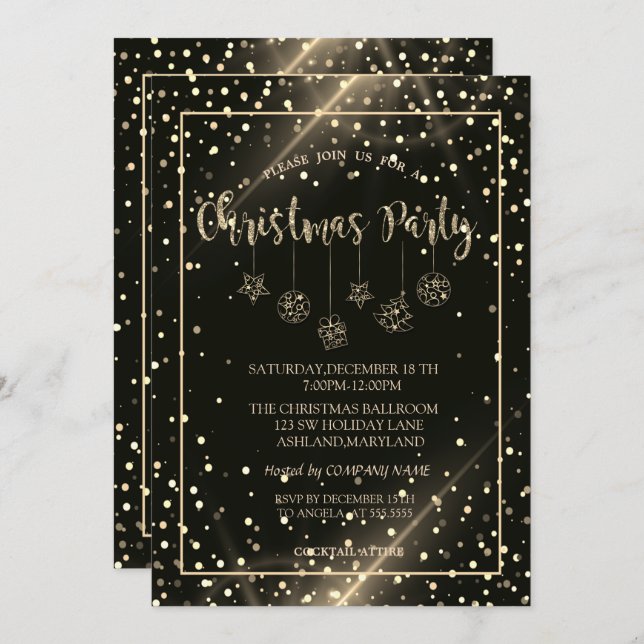 Convites Pontos Dourados, Festa de Natal da Companhia de Bo (Frente/Verso)