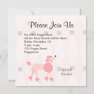 Convites Poodle Bonito