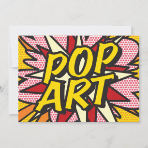 Convites POP ART Retro Comic Book Pop Art