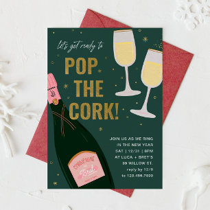 Convites Pop da Cork Champagne Brut Ano Novo