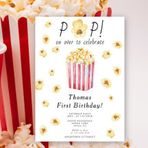 Pop de Aquarela sobre a Parte Aniversário de crian