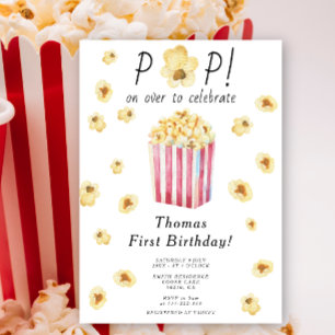 Convites Pop de Aquarela sobre a Parte Aniversário de crian