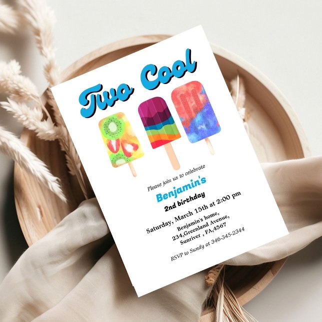 Convites Pop de gelo elegante, festa de aniversário legal (Criador carregado)
