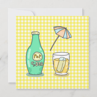 Convites Pop de Verão Soda Vibes - Boca de Cartoon Bonita