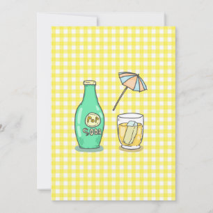 Convites Pop de Verão Soda Vibes - Boca de Cartoon Bonita