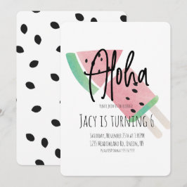 Convites Pop de Watercolor Melancia e Pop