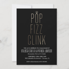Convites Pop Fizz Clink Ano Novo Faux Foil