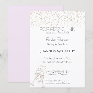 Convites Pop Fizz Clink Chá de panela