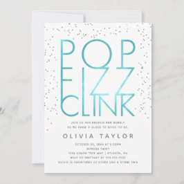Convites Pop Fizz Clink Chá de panela, Aqua