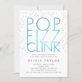 Convites Pop Fizz Clink Chá de panela, Aqua