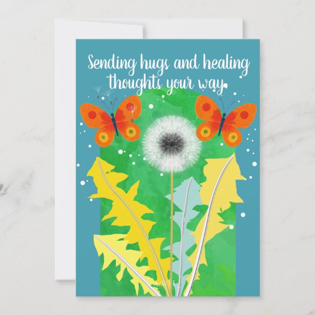 Convites POP flower card -dandelion- (Frente)
