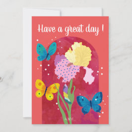 Convites POP flower card -iris-