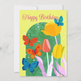 Convites POP flower card -tulip- 
