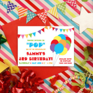 Convites Pop para Celebrar! Arco-íris Balão e bunda