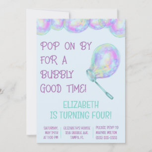 Convites Pop para um tempo muito bom! Bubble Birthday