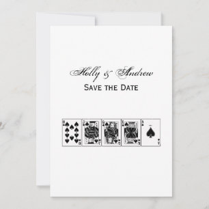 Convites Pôquer Noite de Cassino Sequência Real de Espadas