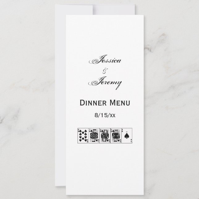 Convites Pôquer Noturno do Cassino - Sequência Real de Espa (Frente)