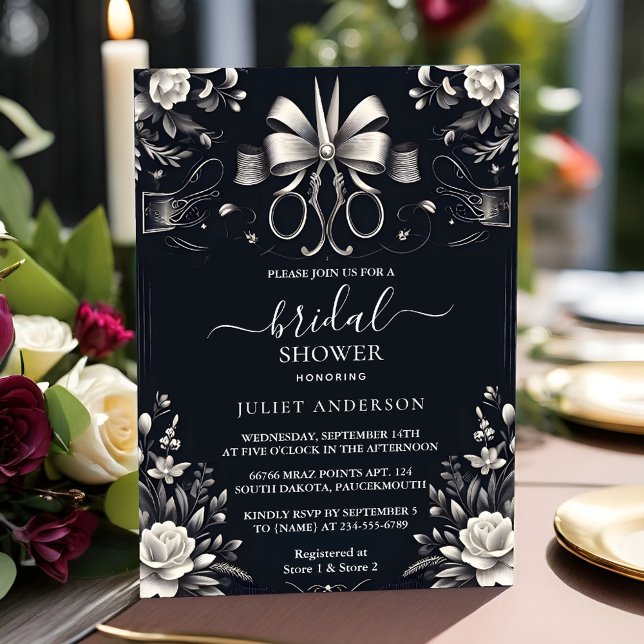 Convites Por Arcos Satin Ribbon Cutting Chá de panela (Criador carregado)