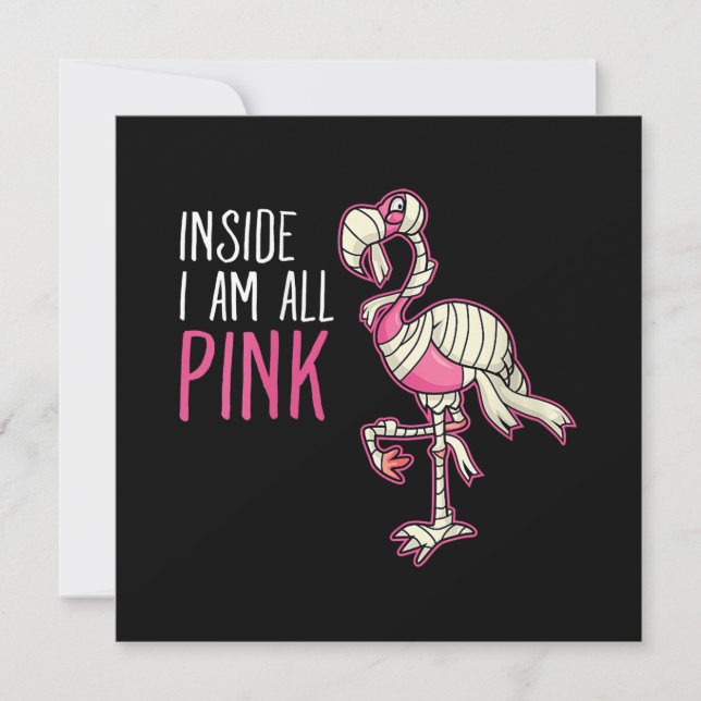 Convites Por Dentro Eu Sou Todo Flamingo Rosa | Flamingo En (Frente)