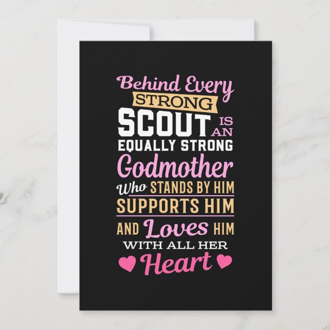 Convites Por detrás da Scout está uma forte Madrinha (Frente)