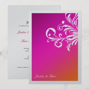 Convites por do sol de 311-Swanky Swirls_Wild metálico