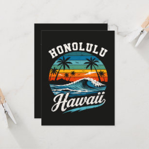 Convites Pôr do sol de surf em Honolulu Havaí