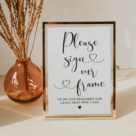 Convites Por favor, assine nosso sinal de casamento de estr