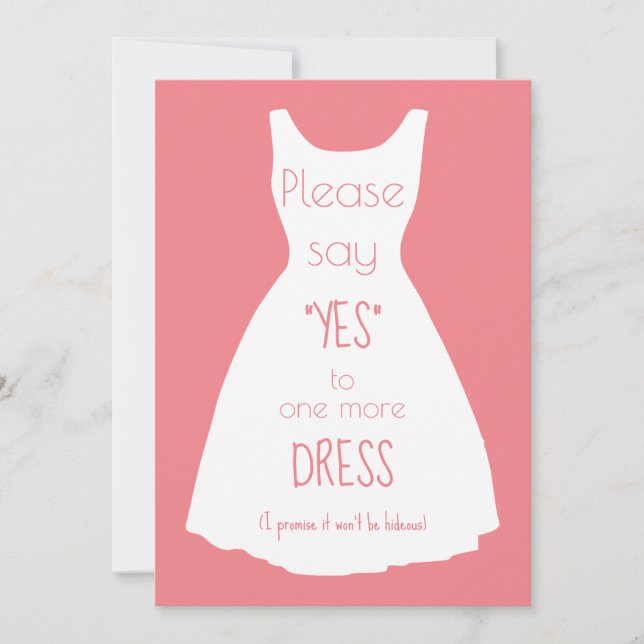 Convites Por Favor, Diga Sim Proposta Da Bridesmaid (Frente)
