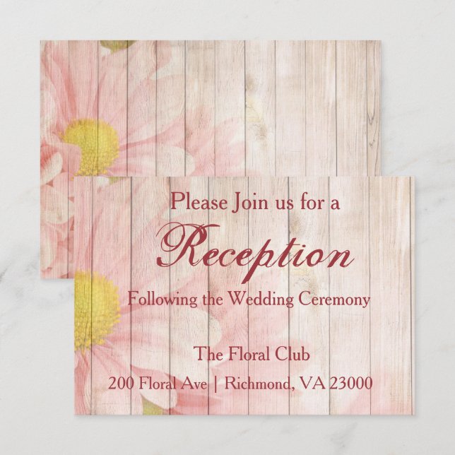 Convites Por favor, junte-se a nós para uma Recepção (Frente/Verso)