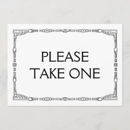 Convites "Por favor, pegue um" Placa de Casamento Estilo Ar