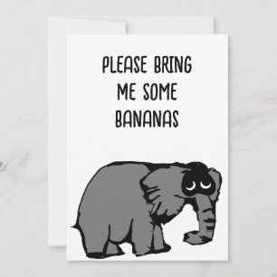Convites Por Favor, Traga-Me Bananas.