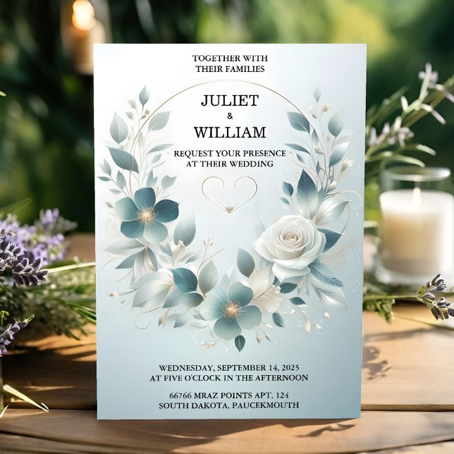 Convites Por Rico Metal Glam Shiny High-End Silver Casament (Criador carregado)