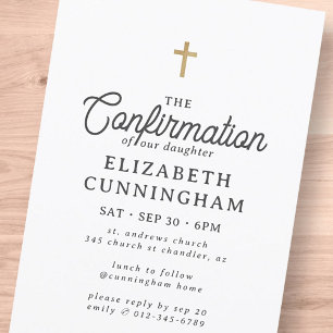 Convites Por Sua Simples Confirmação Elegante Moderna