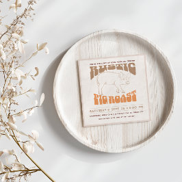 Convites Porco Assado à Moda Rústica