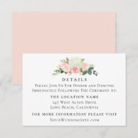 Pormenores do Casamento Floral de Cor-de-Água Rosa