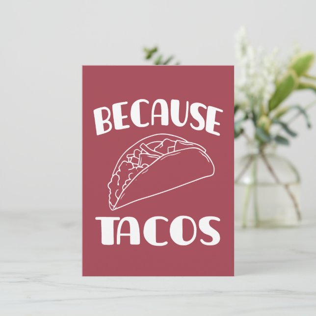 Convites Porque Tacos       (Em pé/Frente)