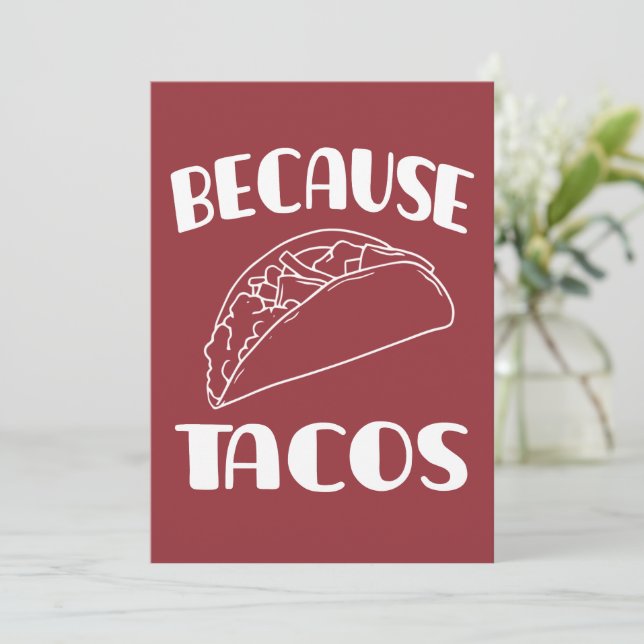 Convites Porque Tacos       (Em pé/Frente)