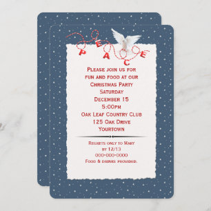 Convites Porta Branca De Paz No Festa De Neve